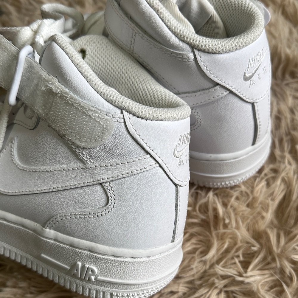 Nike AF1 White High-Top Sneakers with Strap - Picture 5 of 16